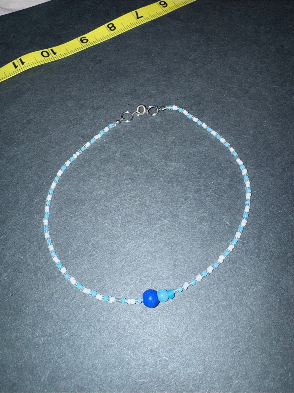 Handmade Blue Bead Women's necklace